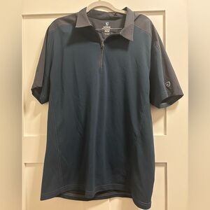 KUHL Men's Navy and Charcoal Polo Shirt